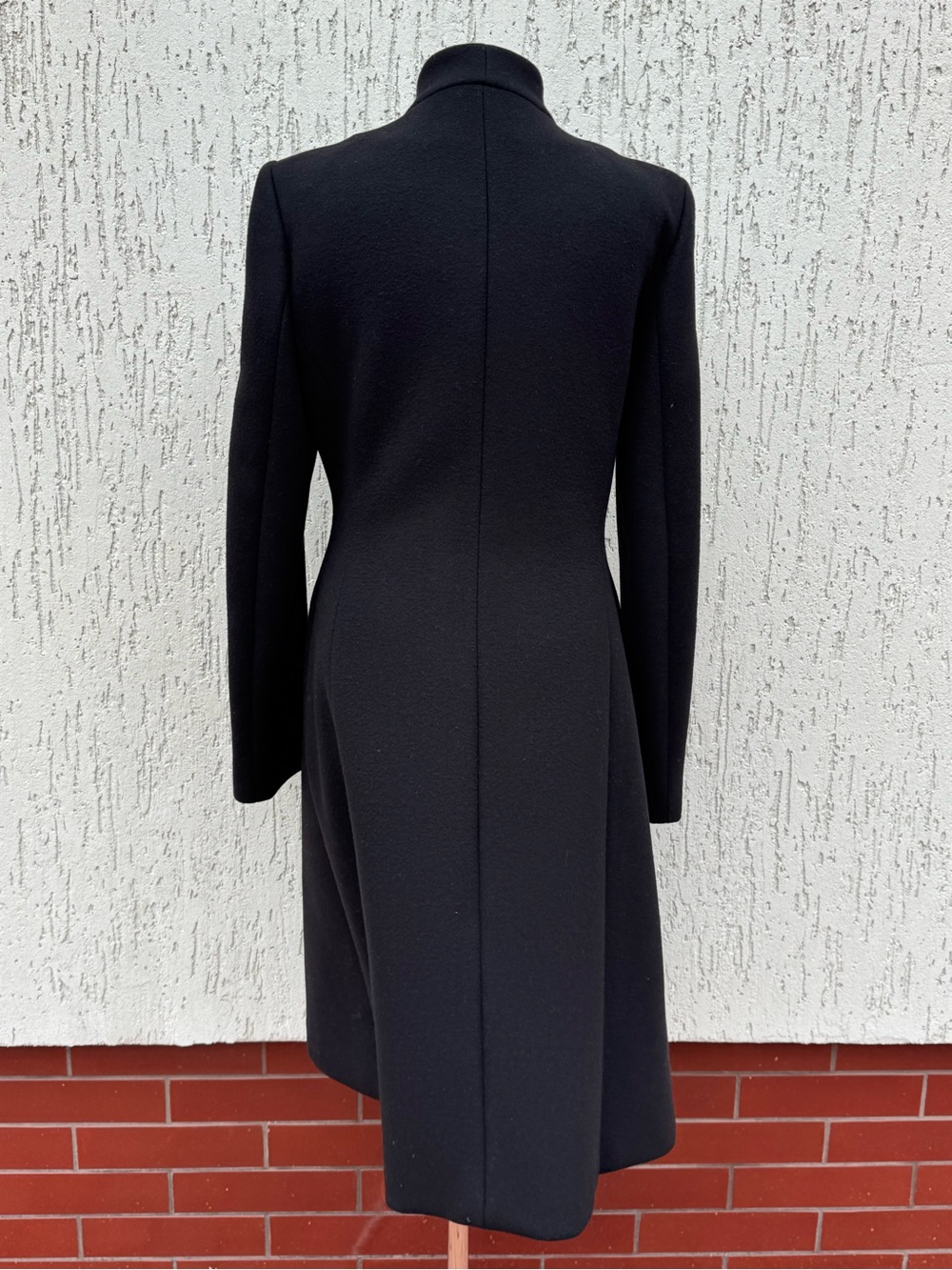 Stella McCartney Black Long-Sleeve Double-Breasted Dress Coat - Picture 2 of 9